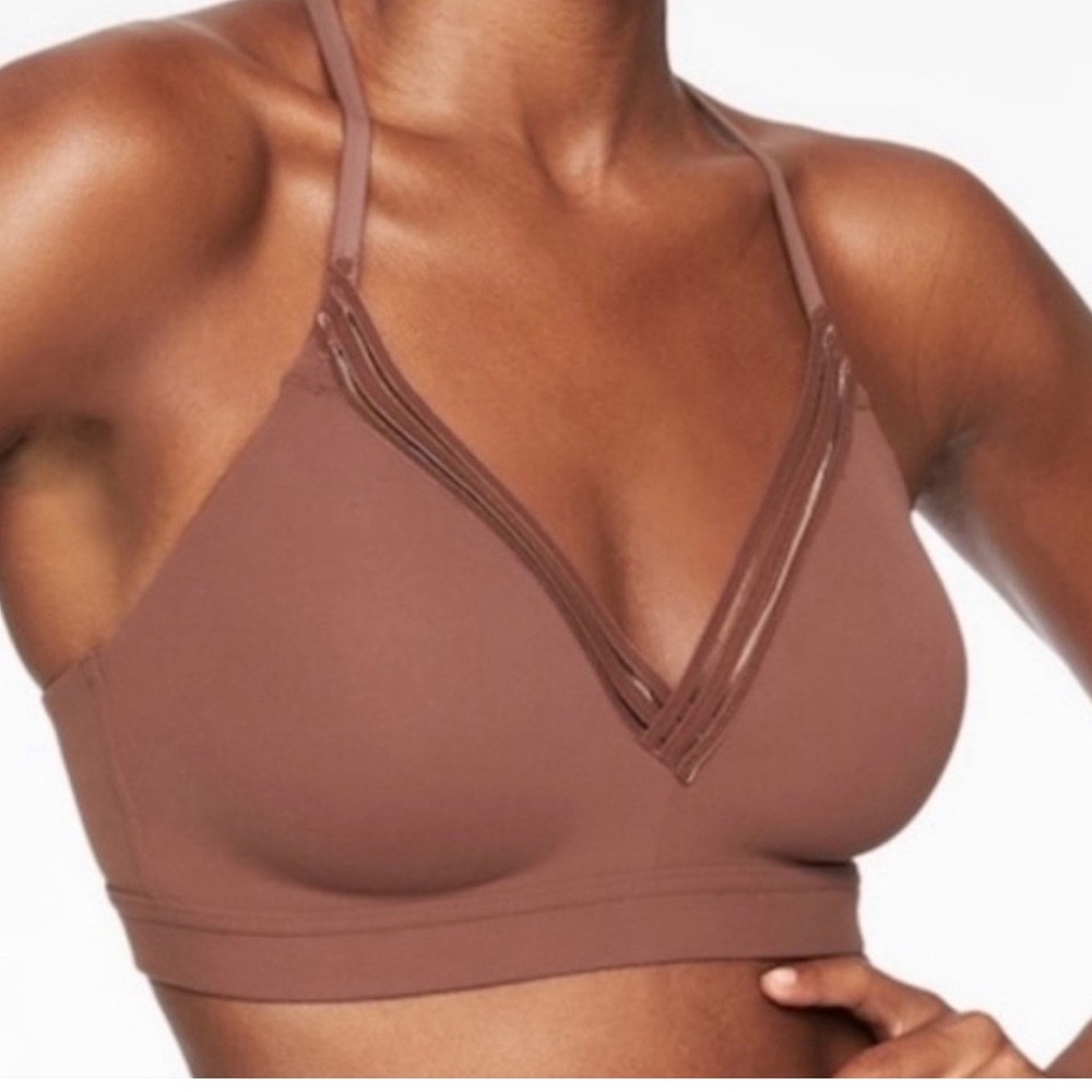 Athleta PowerVita Everyday Sports Bra Cinnamon Brown Size XL